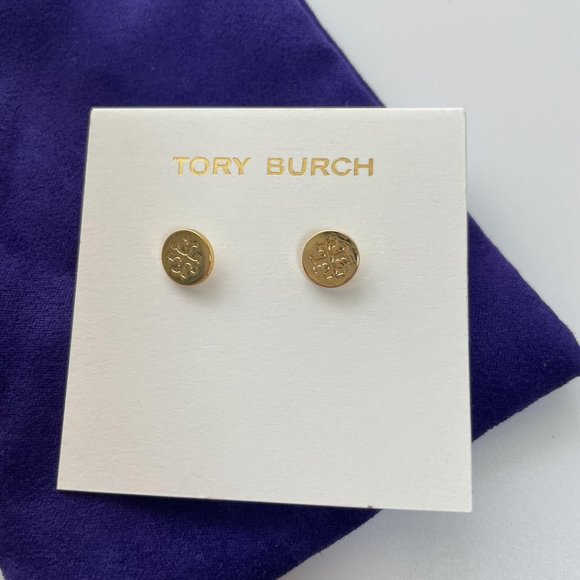 Tory Burch Jewelry - Brand new Tory burch mini stud earrings in gold